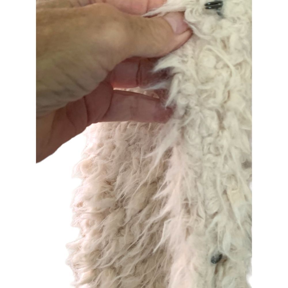 2bella Cream Open Front Fuzzy Vest L - image 5